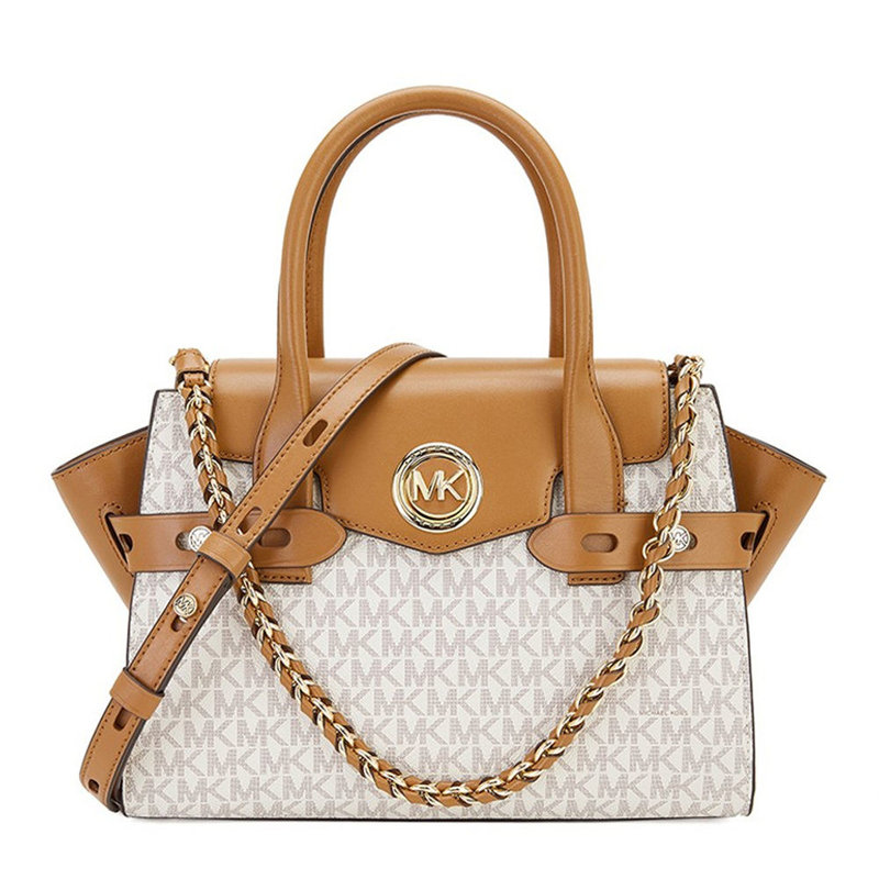 michaelkors女士棕配香草色单肩手提包30s0gnms1bvanillaacrn棕色时尚