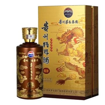 茅台集团贵州特醇精酿黄龙盒52度500ml浓香型白酒