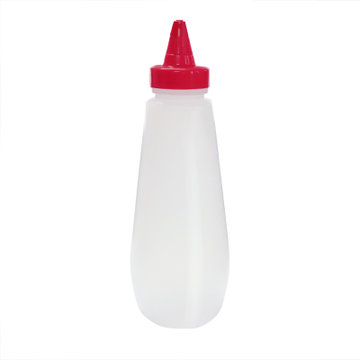 西派珂cmcpack创意塑料调味瓶沙拉蜂蜜酱油瓶番茄酱料收纳瓶( 容量500ml)(硬瓶红色盖)