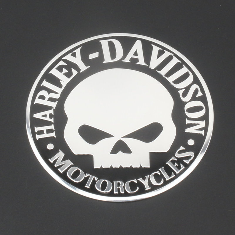 其它功能小件摩托个性装饰贴哈雷骷髅头车标改装金属车身贴车尾标创意