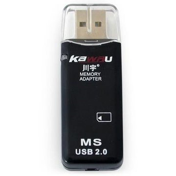 川宇(kawau)C204 SONY相机MS卡专用读卡器 MS记忆棒专属/USB2.0(黑色)