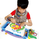 贝旺 美术插板组合拼图 216粒 6018 塑料玩具拼板儿童玩具益智
