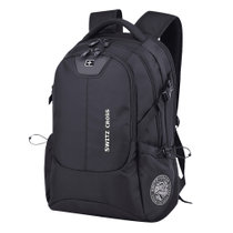 施维驰瑞士风格双肩包男士背包大容量休闲电脑包小号黑色 SC81407