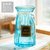 还不晚 欧式玻璃花瓶透明彩色水培植物花瓶客厅装饰摆件插花瓶(浪漫天蓝)