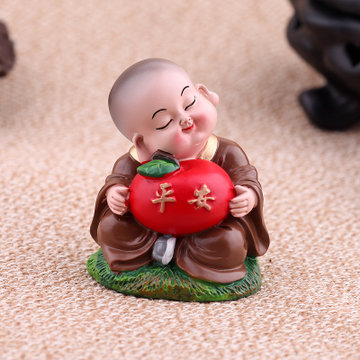 可爱汽车摆件 摇头公仔 车内玩偶 车载用品饰品创意摇摆佛小和尚(不可