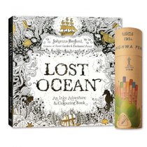 LOST OCEAN(AN INKY ADVENTURE & COLOURING BOOK)&中华牌36色原木彩色铅笔