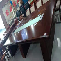 永岩钢木 大型长方形5米会议桌   YY-0066(桃木色 默认)