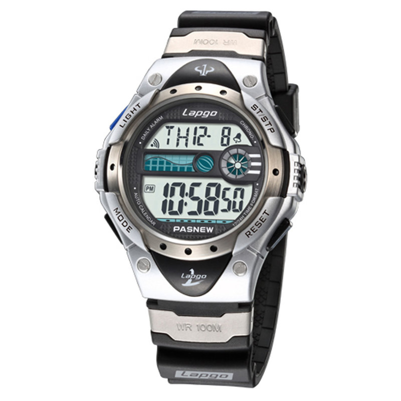 【pse-388国产品牌表银色图片】百圣牛pasnew100米防水手表男表游泳表