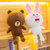 布朗熊可妮兔公仔 抱枕卡通兔子毛绒玩具特大抱熊布娃娃 抓机娃娃(棕色 高50cm)第2张高清大图