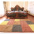艾虎高毛印花客厅沙发卧室简约弯头纱地毯客厅 茶几防滑地毯(棕色方块 1.6*2.3m)