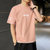 短袖T恤男士2021新款夏季纯棉体恤韩版潮流ins冰丝休闲半袖上衣服(粉红色 4XL)
