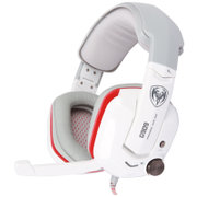 硕美科（SOMIC）G909 头戴式电脑耳麦 7.1声效震动游戏耳机 白色