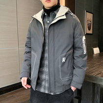 VINBORLEE男士棉服 冬季新款棉衣韩版潮流学生羽绒棉服短款棉袄KXP-H115(黑色XL)(深灰色 XL)