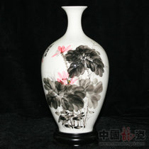中国龙瓷 花瓶开业礼品家居装饰办公客厅瓷器摆件高档工艺商务礼品德化手绘陶瓷LPF3543LPF3543