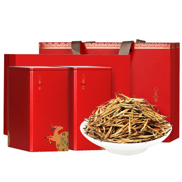 宫明茶叶 蜜香大金针凤庆滇红茶 红茶特级功夫茶礼盒 180克
