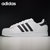 【亚力士】Adidas/阿迪达斯休闲鞋 男女鞋 三叶草superstar贝壳头板鞋 经典白黑条 潮鞋 G17068(白色 40)