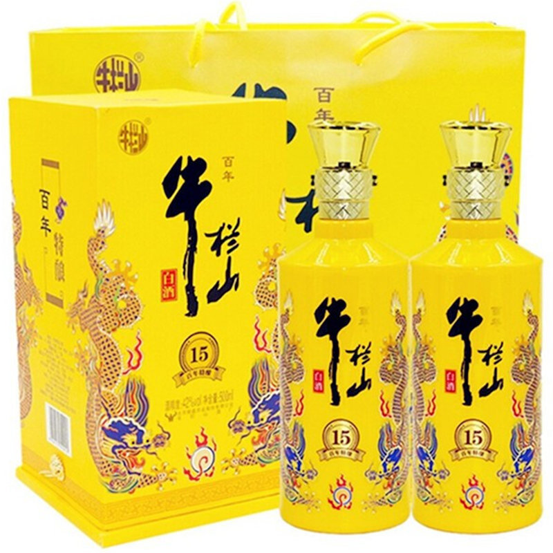 国美自营牛栏山42度百年特酿15年浓香型白酒500ml