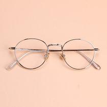 日式超轻眼镜框男女复古文艺金属小脸圆框镜架配眼镜成品(1.56非球面绿膜A级片)
