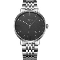飞亚达(FIYTA)手表 经典系列手表男进口机芯男士机械表 商务腕表(黑色 钢带)