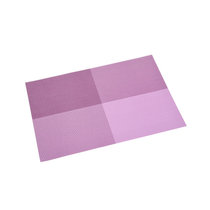 长方形西餐垫 pvc餐垫桌垫盘垫 防水防滑碗垫子【2块装】(紫色 长宽约为45.3cm*29.8cm)