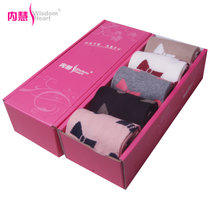 [5双装]内慧 袜子女式棉质时尚潮流创意个性中筒袜子 WZ5025(蝴蝶结)