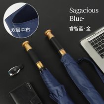劳斯莱斯雨伞长柄超大双人汽车直柄伞商务黑色男士广告伞定制logokb6(豪华版-双层-蓝金(识货的拍下))