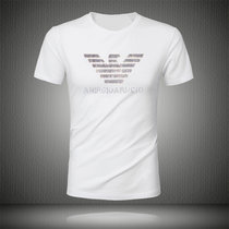 欧洲站美杜莎夏季2020新款潮流牌男士丝光棉烫钻短袖T恤大码体恤4.(XL 白)