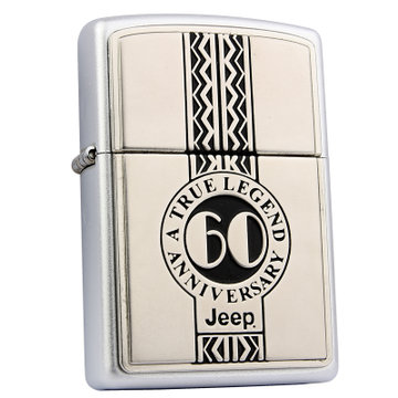 zippo打火机j-60吉普60周年纪念 镀铬贴章 之宝联名纪念款男士礼品