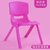 加厚儿童靠背椅子塑料家用小板凳幼儿园学习宝宝椅儿童塑料防滑凳(中号玫红色+ 坐高25cm+脚套 默认)