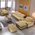 佳宜居 皮沙发 优质中厚牛皮 客厅沙发转角储物皮艺沙发组合 T600(浅黄色 脚踏)
