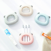 卫生间吸壁式牙刷架放牙刷壁挂浴室置物架创意牙具座牙刷筒lq300