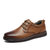 诺贝达男鞋休闲皮鞋商务休闲鞋新款英伦男士系带鞋子(褐色 42)