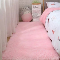 北欧ins地毯客厅茶几卧室少女满铺可爱网红床边地毯垫子地垫毛毯(长毛粉色（扎染）)