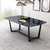 古宜 北欧大理石餐桌现代简约小户型长方形实木餐桌椅组合6人创意(1.3米餐桌黑色)