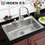 摩恩304不锈钢厨房水槽单槽水槽套餐洗碗池洗菜盆水池27119(默认 默认)