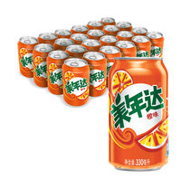 百事可乐美年达橙味汽水(长罐)330mL*24 (新老包装随机发货) 百事出品