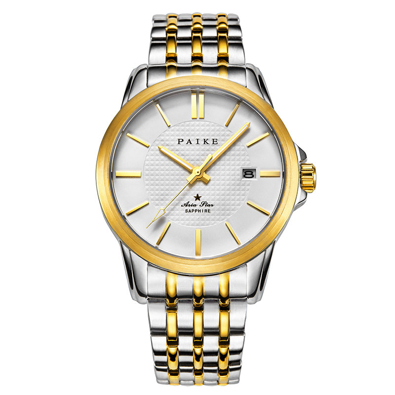 【派克56803时尚品牌表图片】派克手表 雅派系列石英男表钢带防水蓝