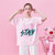 KS粉红豹霓虹色彩印花短袖T恤FHB11006(粉红色 均码)