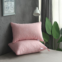 芳登(FOUNT) 新款水洗棉绗绣立体枕多色 可水洗单人家用枕芯(粉色 48x74cm)