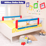 美国MDB床栏婴幼儿安全护栏儿童床围栏大床挡板 小小梦系列 加高夹棉(1.5米火车)