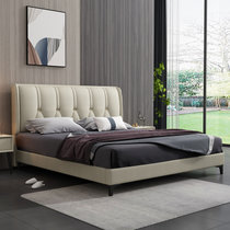 床双人床布艺实木储物主卧婚床家具(科技布床+A08乳胶床垫+床头柜*2 1.5m*2.0m储物气动床)