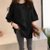 SUNTEK欧洲站韩版宽松短袖T恤女2022年夏女装新款中长款打底上衣潮(S 黑色2 【纯黑色】)