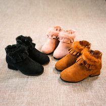 2018秋季新款韩版女童靴子春秋单靴小童靴女童短靴儿童公主马丁靴(30 棕色)