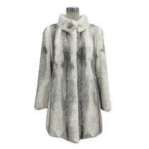 1687 冬季羊绒貂皮大衣女中长款水貂皮草外套(原色 L)
