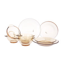康宁(CORELLE)玻璃餐具八件组OV8-E 耐冷耐热