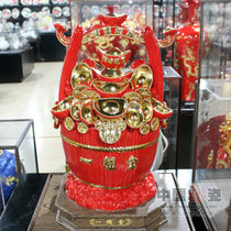 中国龙瓷 德化陶瓷中国红瓷器花瓶高档现代工艺礼品办公客厅家居装饰摆件ZXG1077ZXG1077