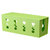乐服 电源线收纳盒塑料加厚带盖理线防触漏电插板插座集线盒(绿色  花儿朵朵中号)