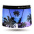 DarkShiny 日本原创设计 夏威夷椰树风 男式平角内裤「MOWA05」(蓝色 XL)