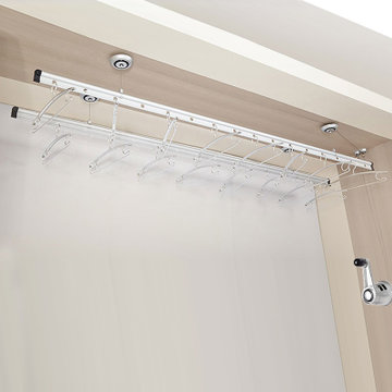 好太太升降晾衣架晒被架手摇双杆式铝钛晒衣架d1035银1036金北京带货