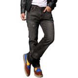 科蒂卡诺 新款 韩版时尚经典中腰牛仔裤男 做旧休闲直筒男裤 082 蓝色 32